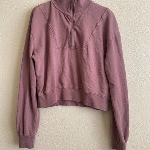 Mono B - Elliot Half-Zip Sweatshirt Mauve US Medium
